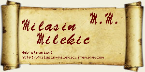 Milašin Milekić vizit kartica